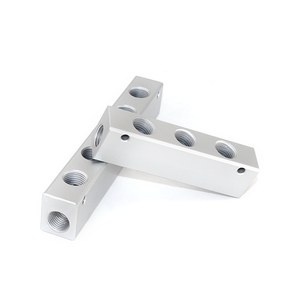 Air Manifolds Distributor 1/<strong>4</strong>&quot; PT Thread <strong>Port</strong> 2 <strong>3</strong> <strong>4</strong> 5 6 7 8 9 Way Pneumatic Quick Plug in Connector Hose Aluminum Block Splitter - Product Image 3