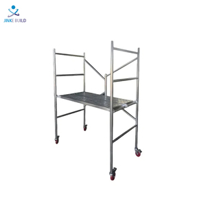 Andamio plegable móvil ajustable para la construcción Andamios de metal Andamio de Marco portátil con ruedas