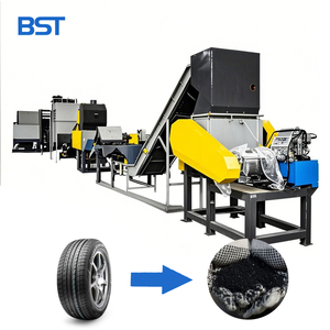 Automatic <strong>Tire</strong> Recycling Line <strong>Scrap</strong> <strong>Tire</strong> Recycling Plant Rubber Shredder Machine for Making Rubber Block - Product Image 1