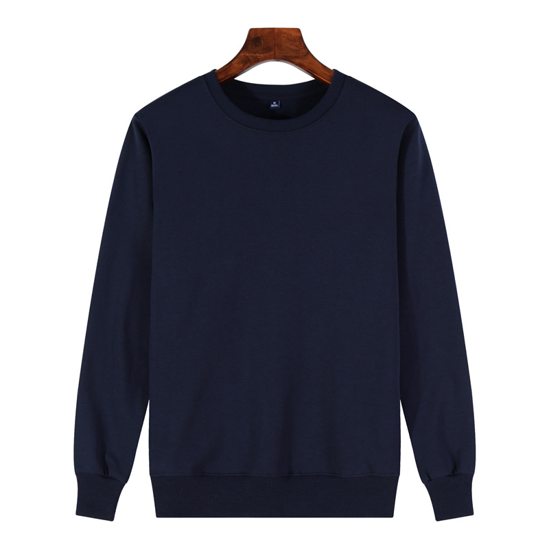 Terry crew neck-navy blue