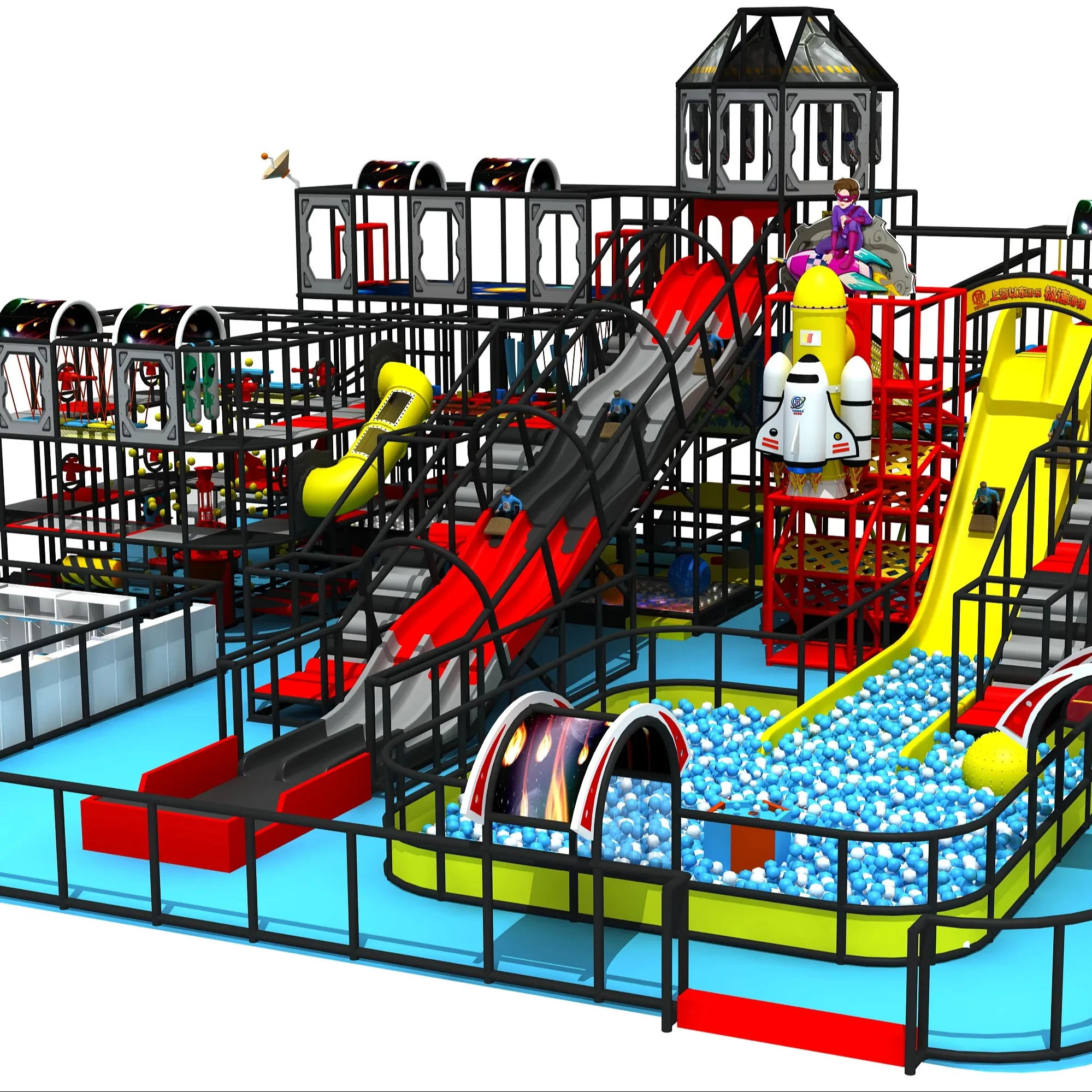 2024 novo design Castelo impertinente equipamento comercial para crianças área de recreação interior infantil área de recreação macia
