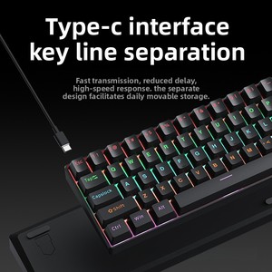Portable 68-Key Wired RGB Backlit <strong>Computer</strong> Gaming Mechanical <strong>Keyboard</strong> Small Size Red Switch for Office Student <strong>Use</strong> New Product - Product Image 3