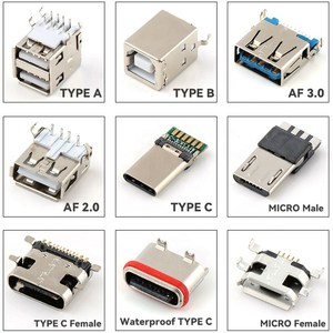 USB Connector Female 6 16 24 Pin Dip Usb-c Type a B C <strong>Socket</strong> <strong>2.0</strong> 3.0 Smt Female Male Sunk Plated Usb c Connector for PCB - Product Image 4