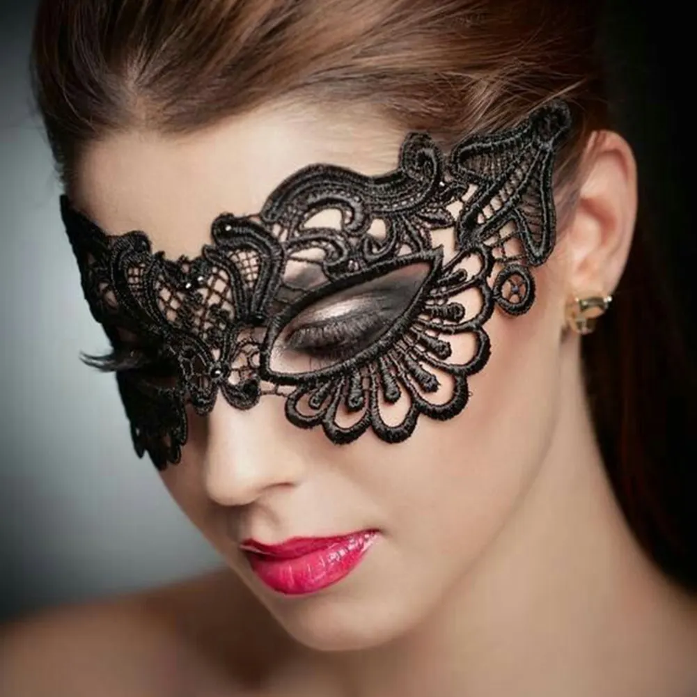 Maschera di Halloween pizzo sexy materiale in velluto maschere per feste Costume da ballo maschera per travestimento regali Unisex fai l'amore per aggiungere divertimento