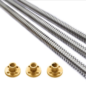 8mm Diameter Left and Right Thread Ball <strong>Lead</strong> <strong>Screw</strong> Tr8*8 Trapezoidal <strong>Lead</strong> <strong>Screw</strong> 4 Starts 1000mm Long with Brass Nuts - Product Image 3