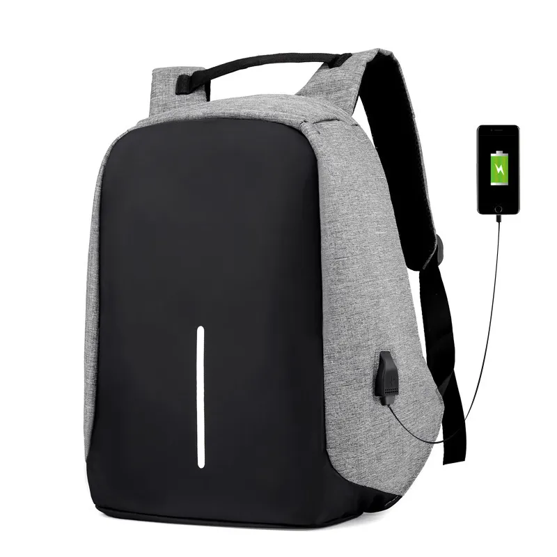 HR726 Hot Sale USB-Ladeans chluss Herren taschen Mode Wasserdichter Reise rucksack Oxford Business Laptop Rucksack Kunden spezifisches Logo