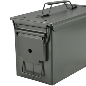 Màu xanh lá cây thép kim loại đạn lon bền sắt trường hợp OEM và ODM hỗ trợ - Product Image 3