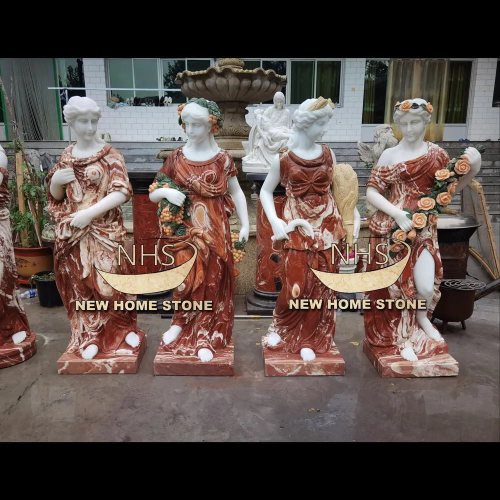 custom size stone garden decor four seasons marble statues statuary 4 four season marble statue