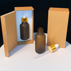Luxury Essential Oil Packaging 5ml <strong>10ml</strong> 15ml 30ml 50ml 100ml Cosmetic Eye Frosted <strong>White</strong> Serum Glass Dropper Bottle With <strong>Box</strong> - Product Image 2
