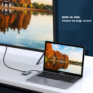 9合1 USB 3.0 Type-C集线器4K HDMI便携式PD快速充电SDTF读卡器RJ45以太网扩展坞，适用于Macbook Air Pro - Product Image 4