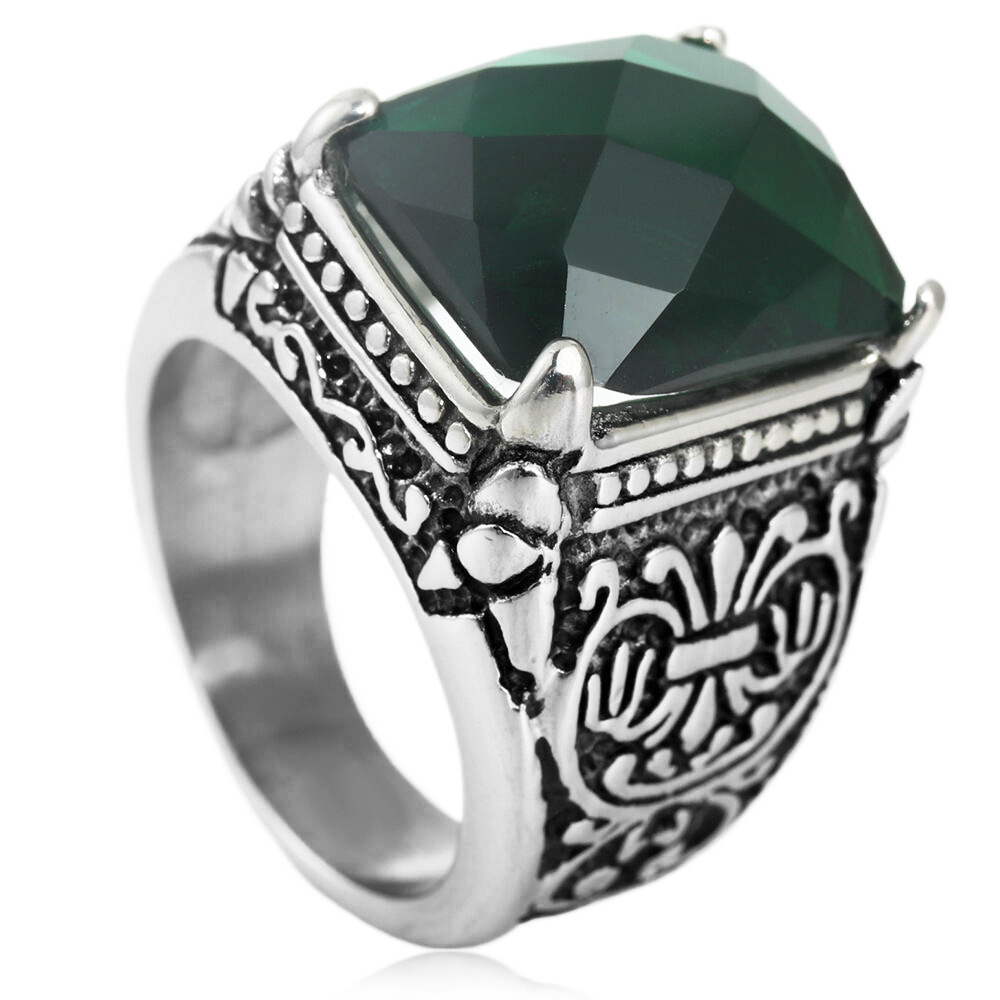 Steel color (green stone)