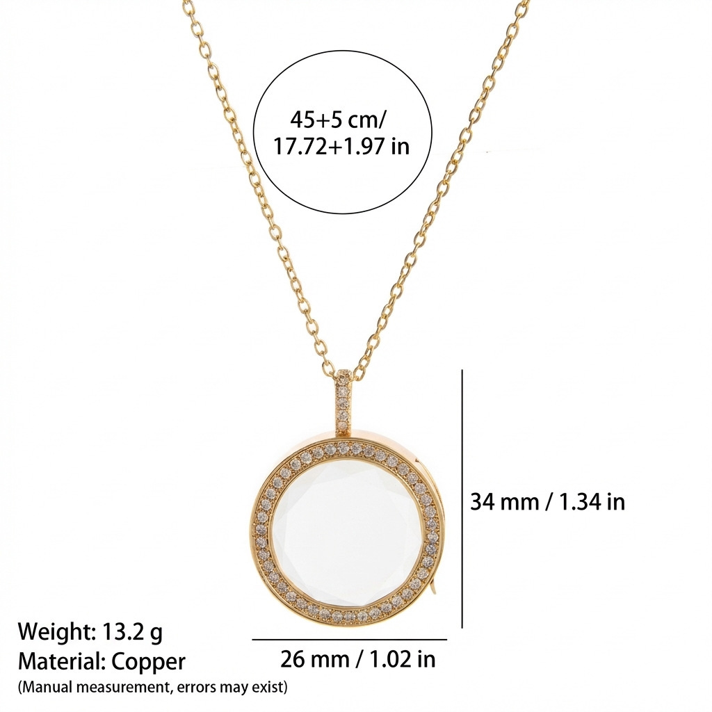 Collana con scatola fotografica trasparente stile b