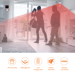 Staniot PR100 Drahtloser Infrarot detektor 433MHz Bewegungs sensor für das Alarmsystem für die Sicherheit zu Hause - Product Image 6