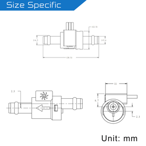 コーヒーメーカー水ディスペンサーミニ液体流量センサー3-24 V 0.1 L-1.2 L/min - Product Image 3