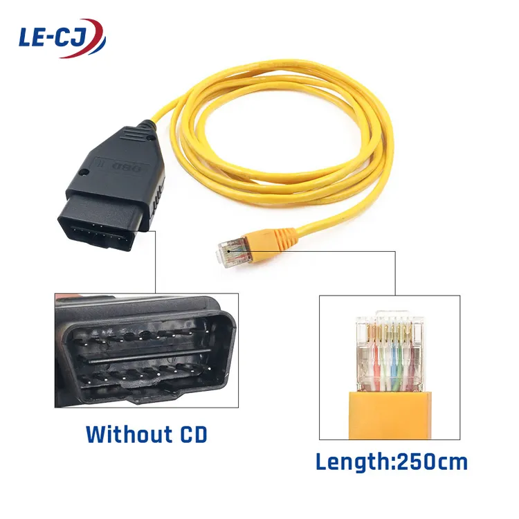 Kabel ENET untuk B-MW f-series ICOM OBD2 Coding kabel diagnostik Ethernet ke Data OBDII Coding alat Data tersembunyi