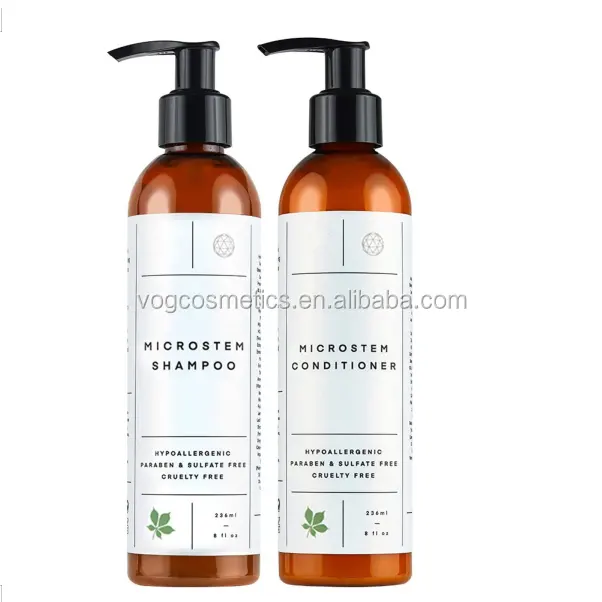 Etiqueta privada natural célula antidesbaste, shampoo anti-frizz, espessamento, conjunto de shampoo e condicionador