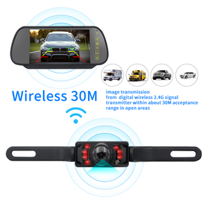 Easy Installation <strong>7</strong> Inches Wireless HD Night Vision <strong>Reverse</strong> Car <strong>LCD</strong> Monitor Mirror Rear View Backup Camera Kit - Product Image 5