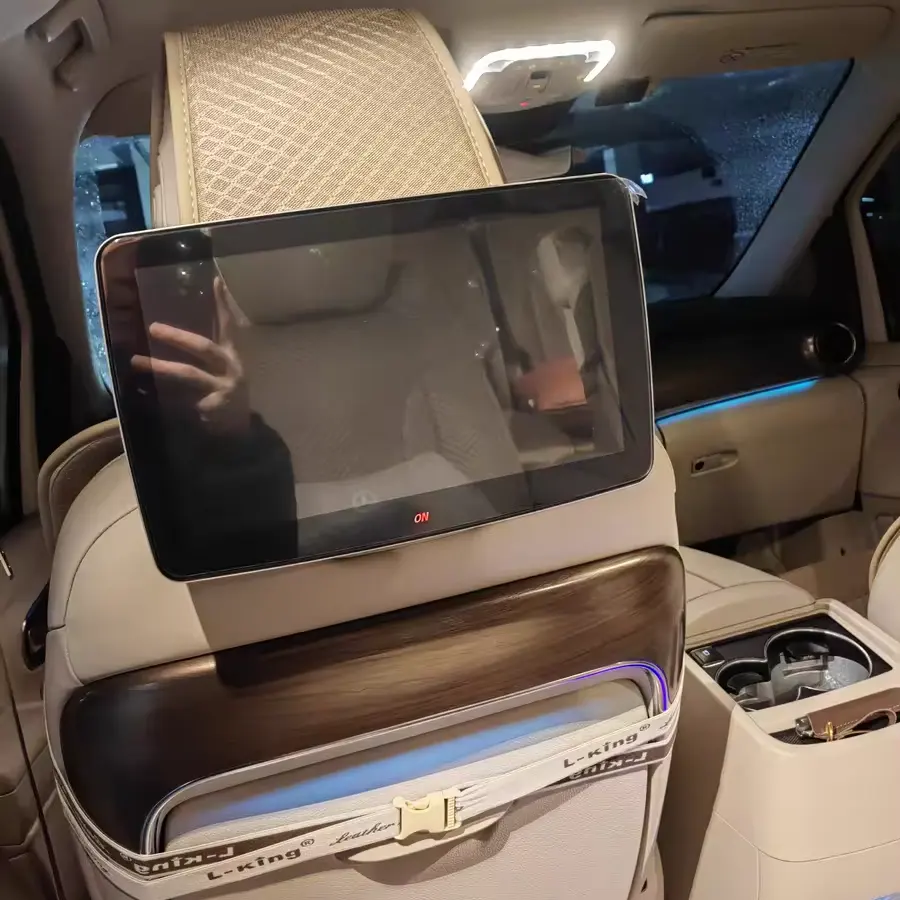 Araba arka koltuk için 14 inç araba reklam dokunmatik ekran android 12 baş dayama monitörü 4K * 2k Video oynatma ile monitör