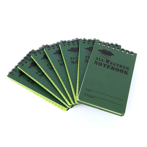 Venta caliente personalizado Mini Bloc de notas en espiral 3 "x 5" todo clima impermeable cuaderno de bolsillo blocs de notas personalizados