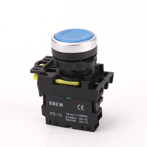 Factory Price <strong>LA115</strong> Momentary Push Button <strong>Switch</strong> 22mm IP65 Round Flat Head Plastic Latching Push Button <strong>Switches</strong> Without Light - Product Image 3