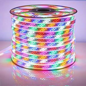 ชิป IP67 SMD2835 110V 220V ไฟ LED RGB เปลี่ยนสีอัจฉริยะเปลี่ยนสีได้6สี96LED 48LED 144LED วันคริสต์มาสกลางแจ้ง