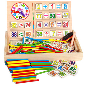 Palo de conteo multifuncional Caja de juego de conteo de colores para niños Reloj Juguete de educación temprana digital - Product Image 6