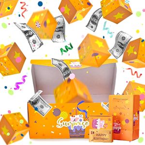 Mutlu doğum günü sürpriz hediye kutusu patlama için para Pop Up konfeti ile patlayan kutusu katlanır zıplatma hediye kutusu komik - Product Image 5