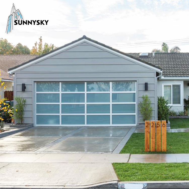 triple glass Heat insulation Soundproof garage door for sale