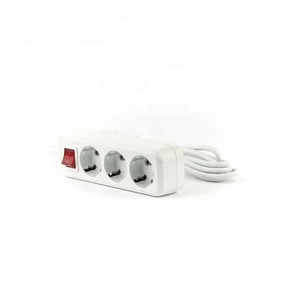 Extension <strong>Socket</strong> EU Standard with Grounding and Main Switch 3 <strong>Way</strong> Extension <strong>Socket</strong> with Earth &amp; Switch - Product Image 2