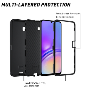 三星Galaxy A06黑色手机壳的360 ° 旋转外壳，三合一全包设计 - Product Image 6