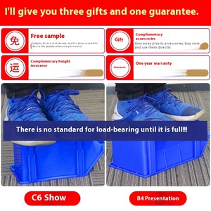 Đa có kích thước dày nhựa hộp lưu trữ, hội thảo phần cứng cửa hàng hộp lưu trữ, Stackable và treo kệ công cụ thành phần lưu trữ - Product Image 4