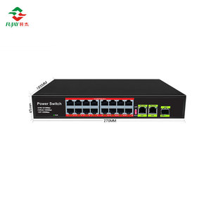 Fast <strong>Ethernet</strong> <strong>16</strong> Port 10/100mbps Poe Switch With 2uplink 1sfp Port Vlan 250m Hub Network Switch for Security - Product Image 3
