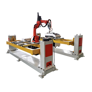 Industriale 6 assi Robot braccio di saldatura Robot con posizionatore Raycus fibra/Mig Tig CO2 automatico di programmazione sistema di saldatura