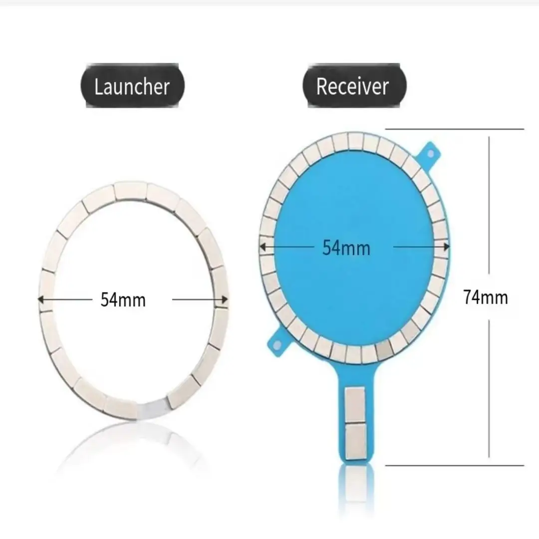 Sıcak satış yüksek kaliteli Magsafe kablosuz şarj adanmış çok kademeli halka manyetik kasa mıknatıs sticker Apple iPhone 11 12