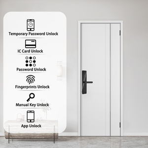 XSDTS TTlock wifi elektronik akıllı kapı kilidi ile biyometrik parmak izi akıllı kart şifre anahtar kilidini daire hava kapı kilidi - Product Image 4