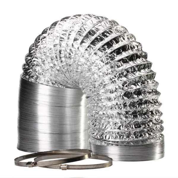 6 "8" 10 "12" pulgadas de Aluminio Flexible plegable ventilación conductos de aire acondicionado