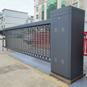 Tùy Chỉnh Nhiệm Vụ Nặng Nề Hàng Rào Cổng Trackless Cơ Giới Công Nghiệp Thép Không Gỉ Hàng Rào Trong Không Khí Cổng Có Thể Thu Vào Cổng - Product Image 1