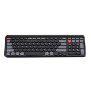 Venta directa de fábrica Teclado inalámbrico Bluetooth 3 Sistema Universal Conexión de modo dual Teclado redondo para juegos Punk - Product Image 1