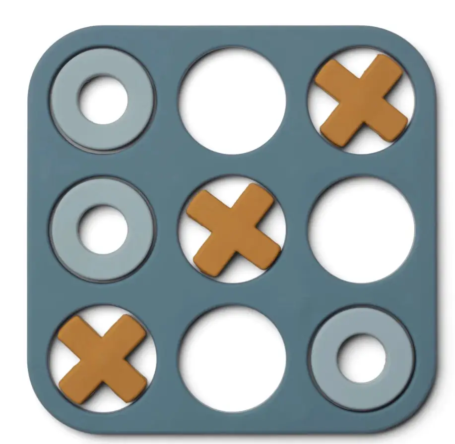 Fábrica atacado silicone jogo tic tac toe, brinquedo quebra-cabeça do silicone