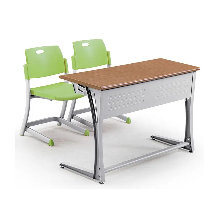 School Double Seats Desk and Chair Classroom Desk Chair University