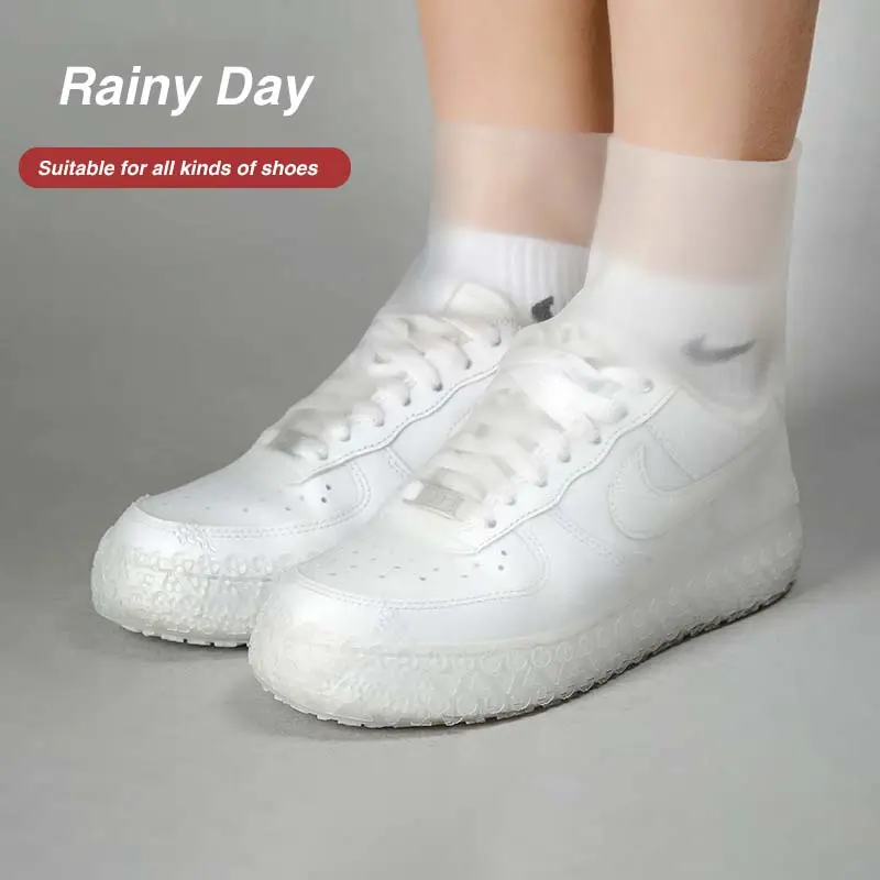 1 paire de chaussures de pluie en PVC antidérapantes et résistantes à l'usure, baskets de pluie imperméables pour alpinisme en plein air, tendance, nouvelle collection
