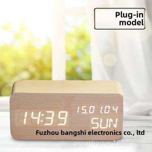 Reloj de mesa digital LED multifuncional nuevo al por mayor para uso doméstico, alarma inteligente de temperatura y humedad, cuarzo para dormitorio y oficina - Product Image 3