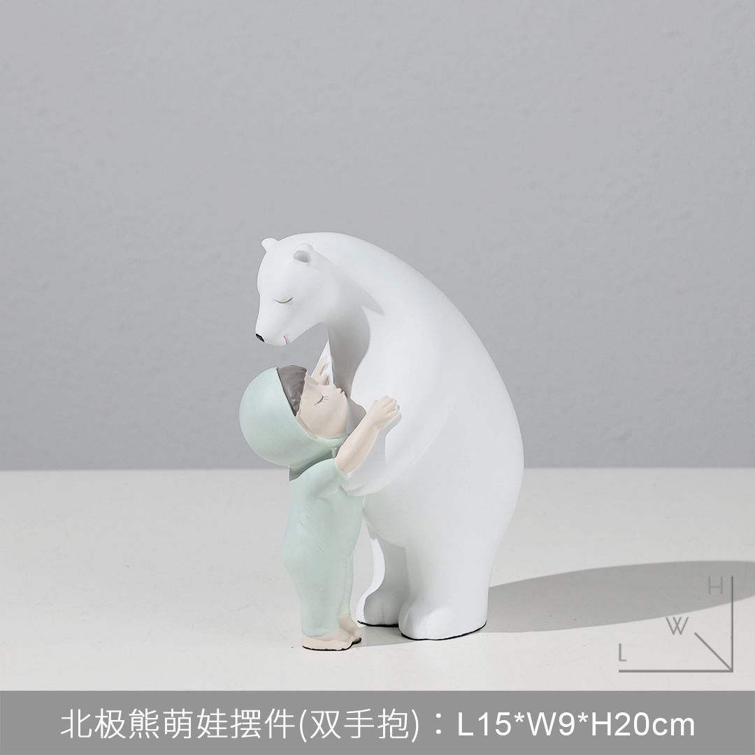 Ornements adorables pour bébé ours polaire - mains