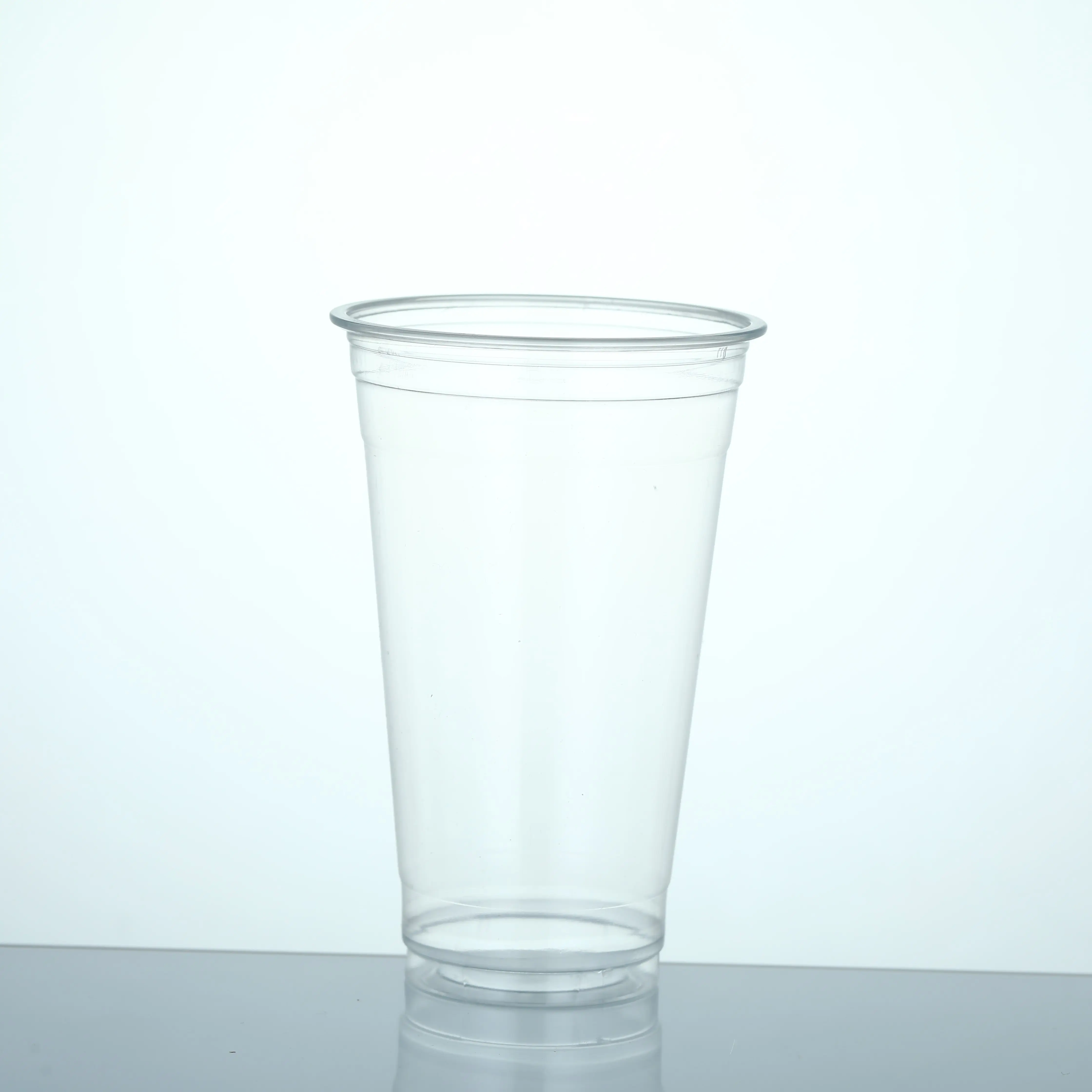 カップ透明PP PET PLAプラスチック使い捨て蓋付きカスタマイズ飲料ジュースカップロゴ付きカスタムプラスチックビールカップ