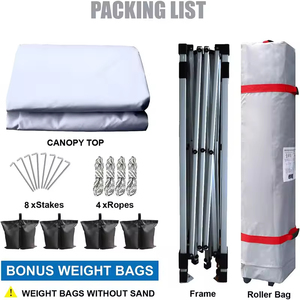 Nhà Máy Trực Tiếp Chất Lượng Cao Không Thấm Nước Bền Vững Mặt Trời Bóng Râm Nơi Trú Ẩn Nhiệm Vụ Nặng Nề Ngoài Trời Lều Gấp Gazebo Lều - Product Image 4