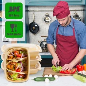 Пластиковые контейнеры для пищевых продуктов, безопасные для микроволновой печи, 30 унций, 900 мл, одноразовый контейнер/коробка - Product Image 5
