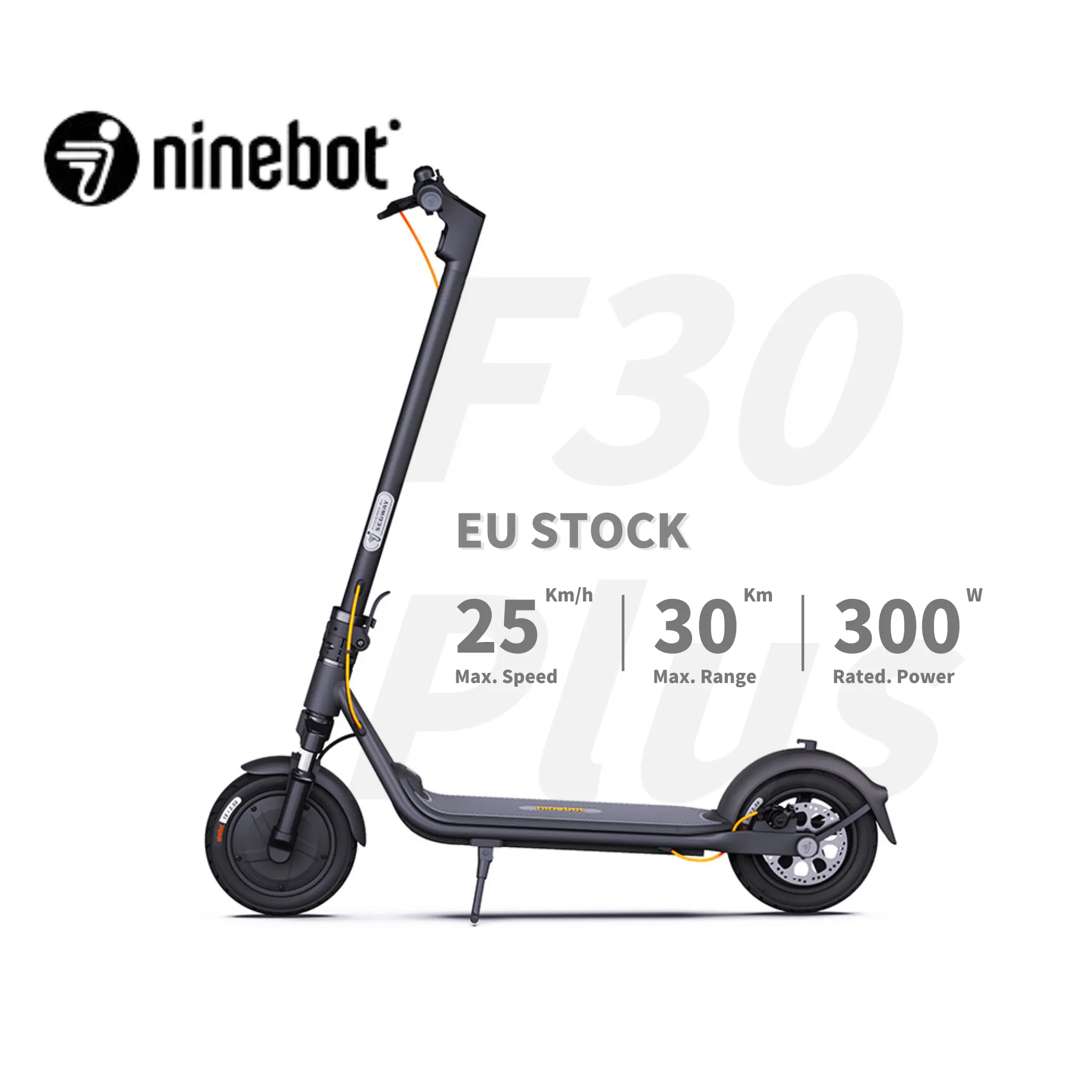 Ab stok ucuz elektrik itmeli kaydırak 10 inç 600w Motor 30KM aralığı Ninebot F30 artı E bisiklet motosiklet