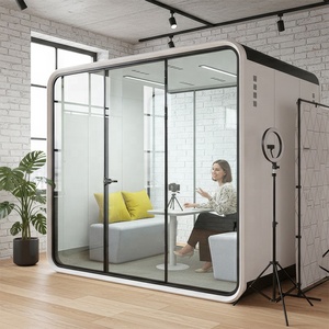 Văn Phòng Mới Xây Dựng Có Thể Tháo Rời Acoustic Văn Phòng Vỏ Bốn Chỗ Ngồi Kinh Doanh Hội Nghị Phòng Cách Âm Gian Hàng - Product Image 3