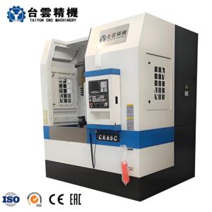 Taiyun Heavy Duty CK65C <span class=keywords><strong>CNC</strong></span> Vertical Torno Metal Máquina De Processamento Automático com Fanuc Siemens Gsk Controle Sistemas Usados