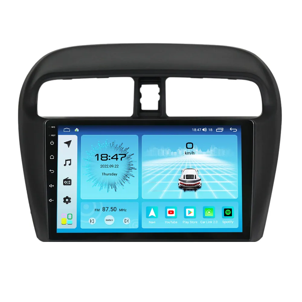 Radio con gps para coche, reproductor con android, M6 PRO, fm, DSP, BT, pantalla táctil, para Mitsubishi Mirage Attrage, 2013-2018